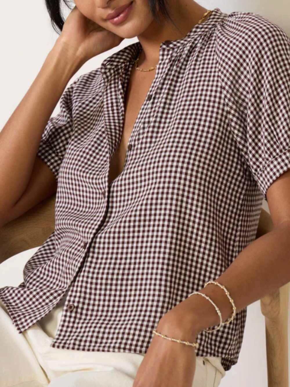 Bella Dahl Short Sleeve Raglan Shirt, size M
